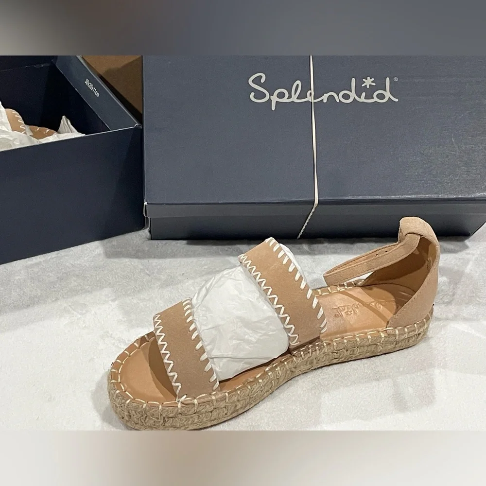 Splendid Morgan Beige Espadrille Flats Sz 7.5, 10 BNWOB